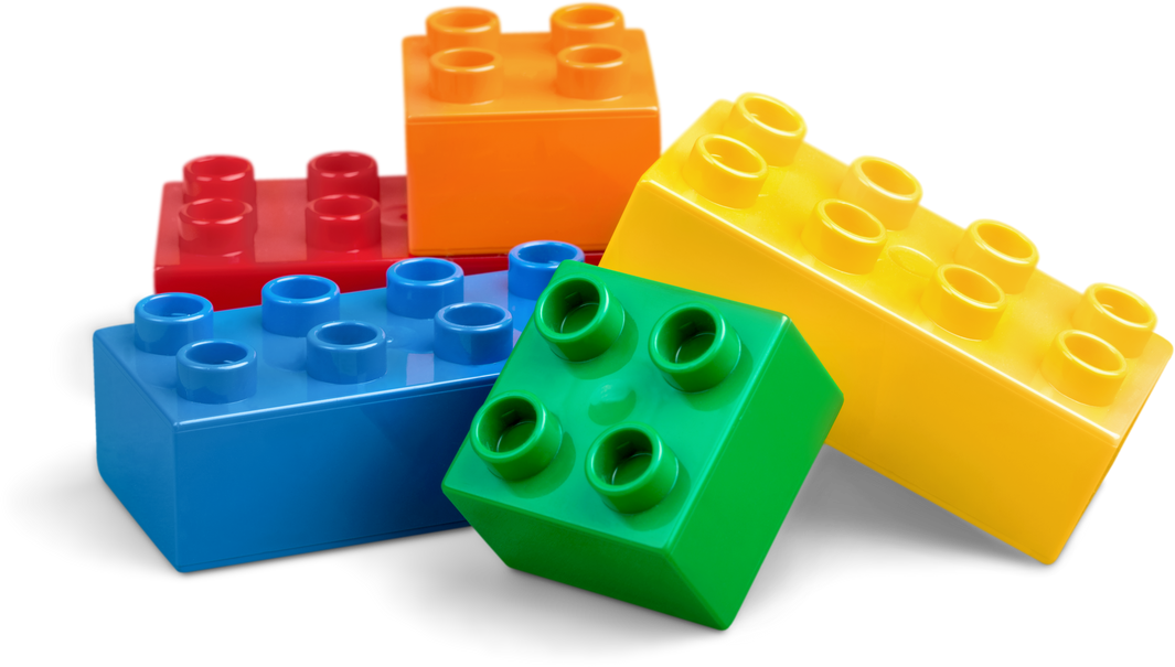 Toy Blocks Isolated on White Background